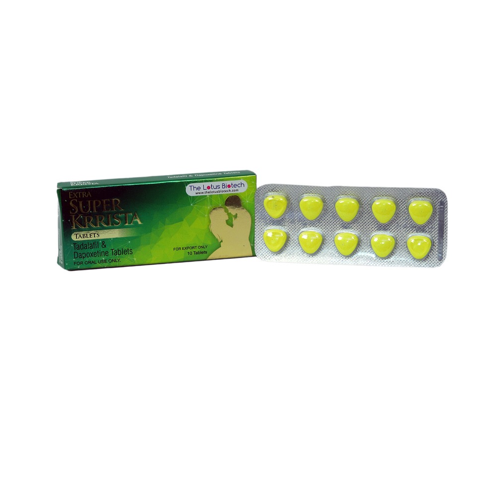 Extra Super Krrista20mg+100mg salt Tadalafil + Dapoxetine HCL by The Lotus Biotech