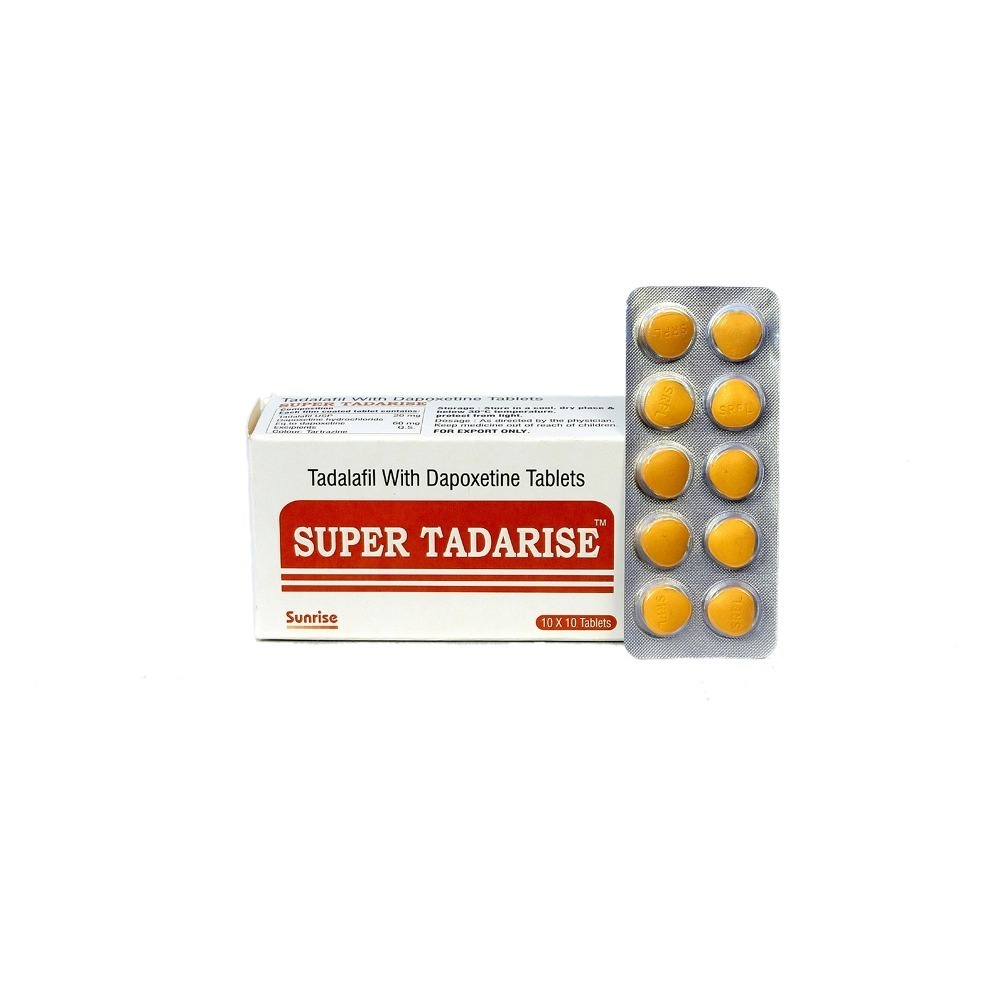 Super Tadarise 20mg+60mg salt Tadalafil + Dapoxetine HCL by Sunrise Remedies